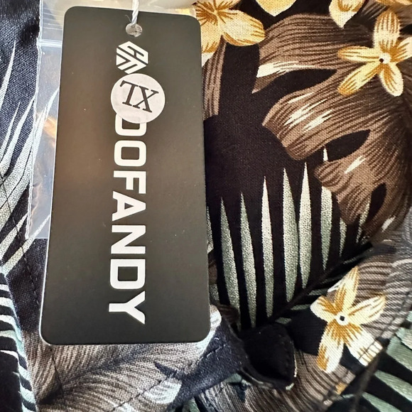 NWT COOFANDY Mens Hawaiian Short Sleeve Casual Button Down Tropical Beach Shirt - Picture 4 of 6